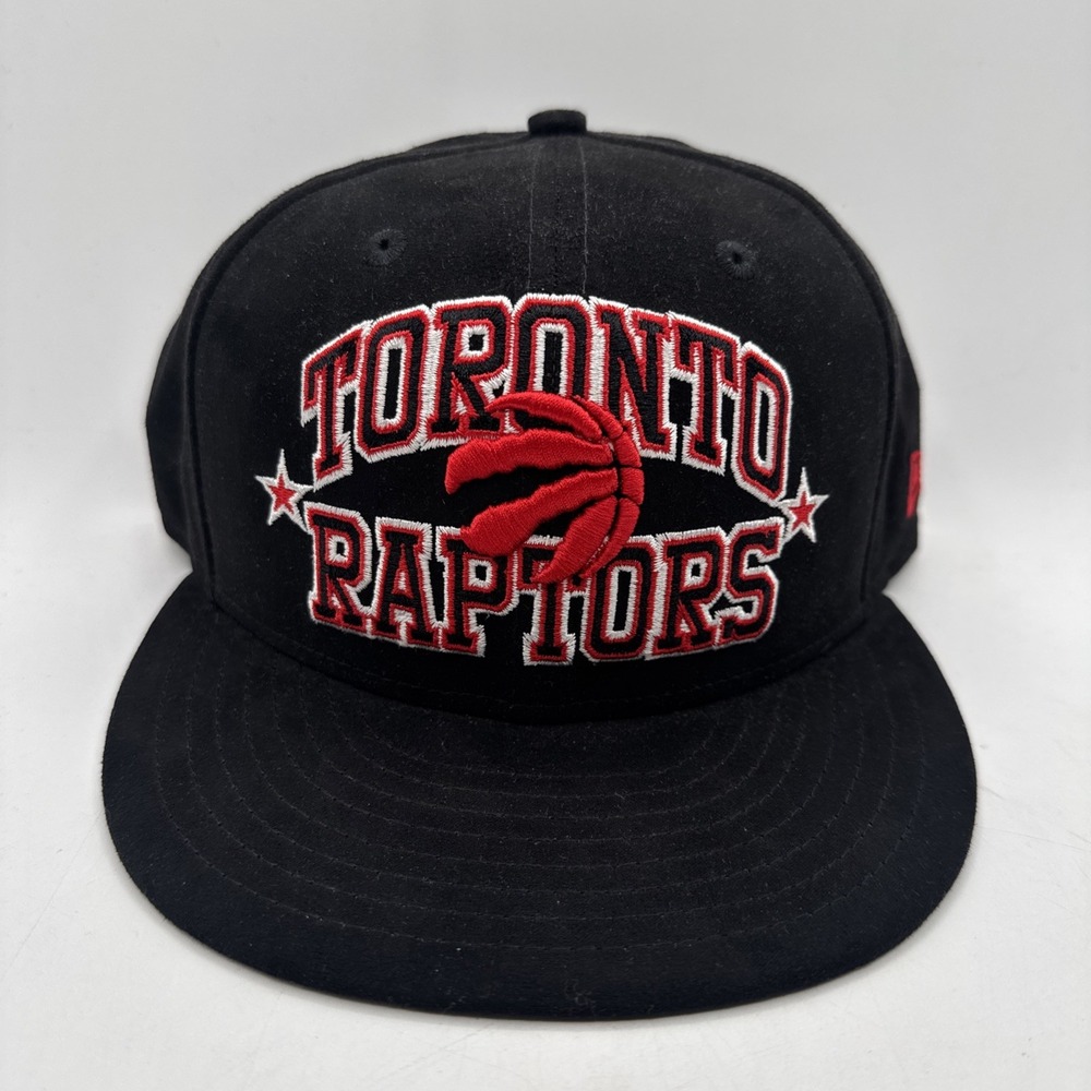New Era 9Fifty Sample NFS NBA Toronto Raptors Black Red Snapback Hat Suede Feel